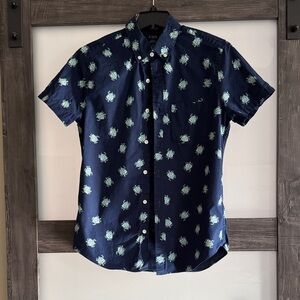 J. Crew Dark Blue Turtle Men's Shirt